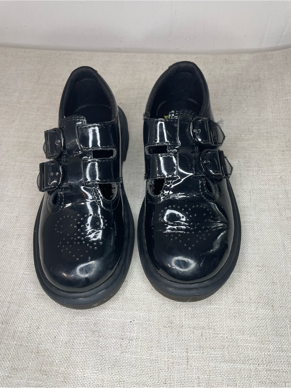 Dr. Martens Little Girl Black Patent Leather Mary Jane’s - Picture 2 of 9